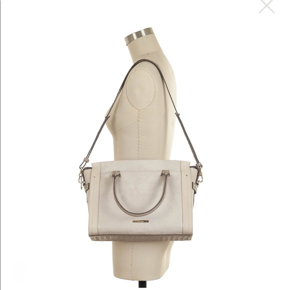 BRAHMIN Small Emily Stone Carson Satchel bag No longer Available in stores. Soft - Picture 8 of 8